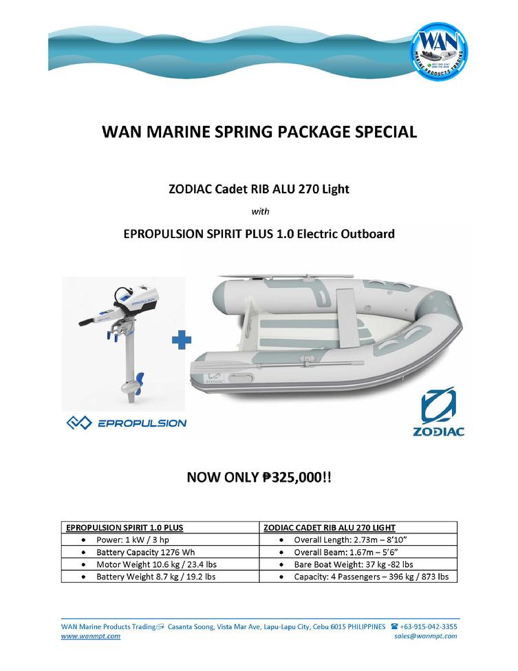 zodiac cadet rib / epropulsion package